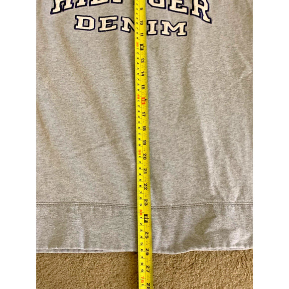 Vintage Tommy Jeans Embroidered Spellout HILFIGER DENIM Sweatshirt Gray LARGE - Picture 8 of 8